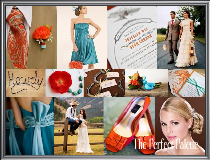 I'm really loving the Deep Teal Coffee Liquer and Nougat inspiration board