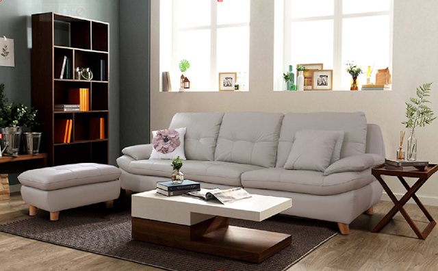 Hình ảnh cho mộ bàn ghế sofa phòng khách nhỏ giá rẻ với phong cách thiết kế hiện đại, trẻ trung