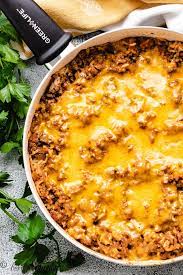 Cheesy Hamburger Rice Casserole