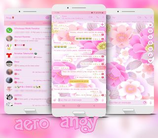 Flowers Pink Theme For YOWhatsApp & Aero WhatsApp By Ave fénix