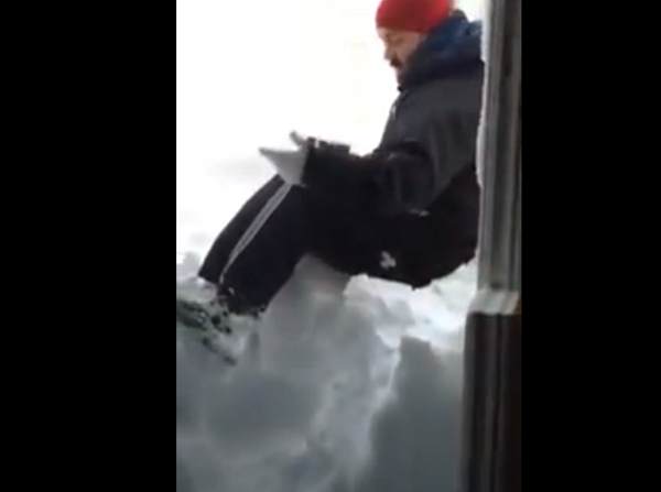 Canadians Are Shocked To Find Wall Of Snow At Their Front Door