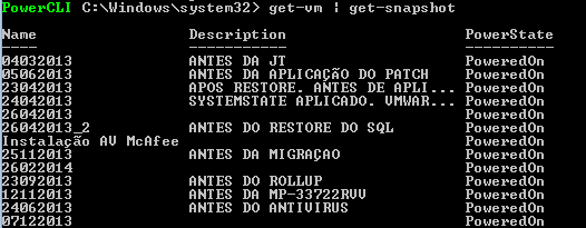 PowerCLI: get-vm | get-snapshot