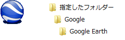 Google Earth を別のドライブにインストール