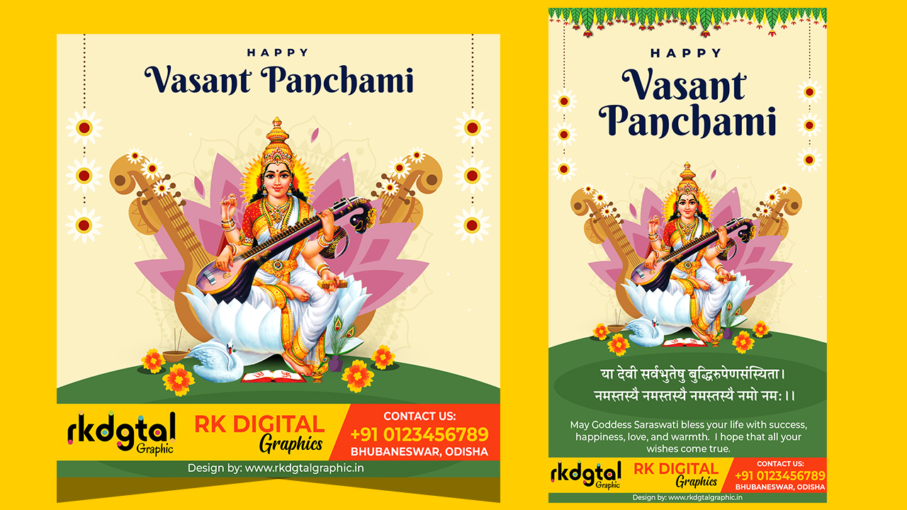 Happy Vasant Panchami PSD Template