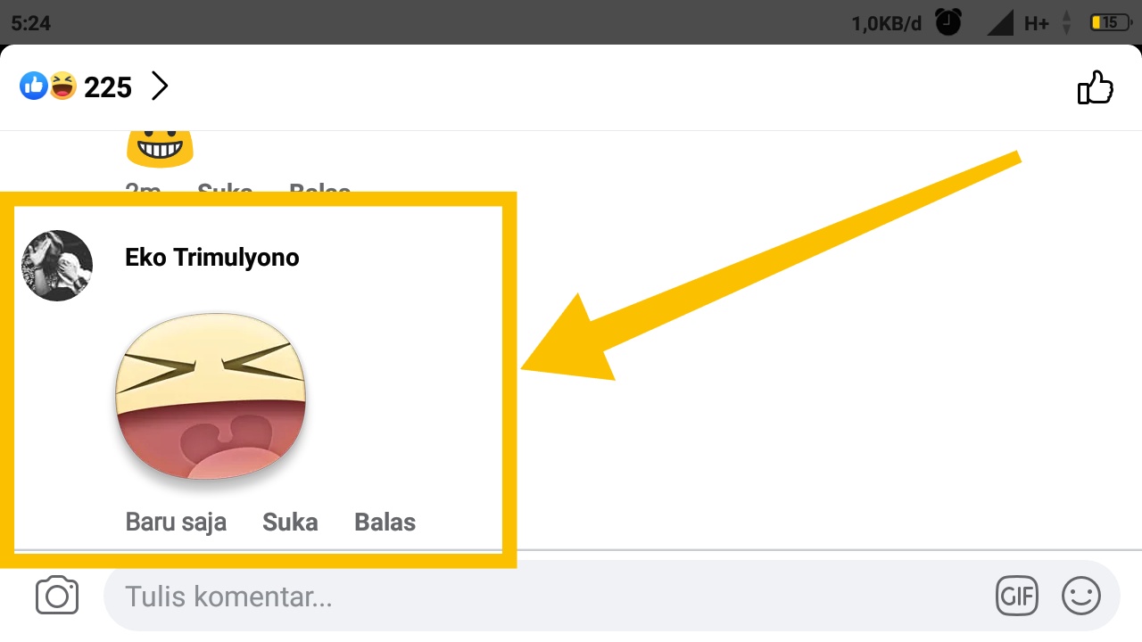 Cara Memasang Stiker  Di  Komentar Fb  GAMPANG