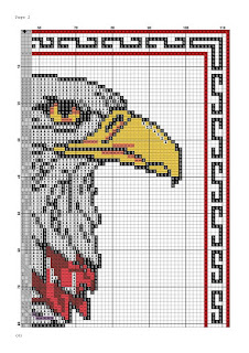 Eagle cross stitch pattern - Tango Stitch