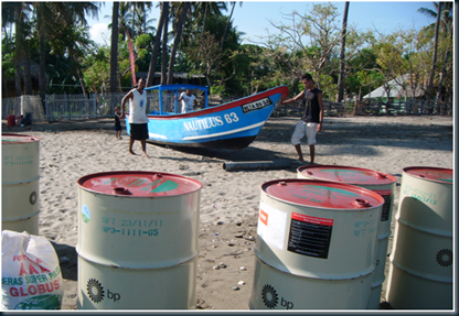 Drums on boat 1