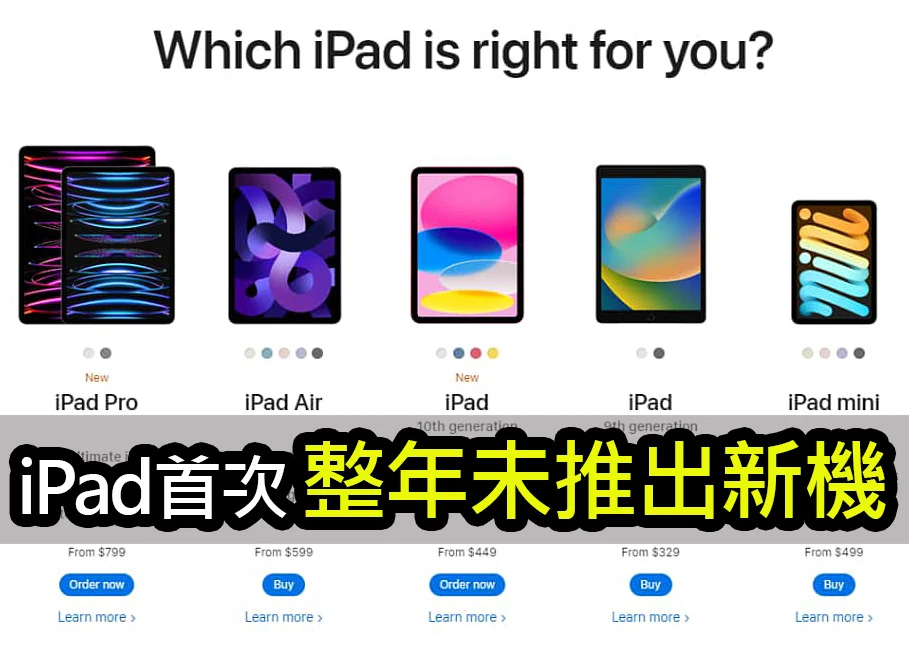 蘋果破天荒！為何 2023 年整年不推新 iPad？