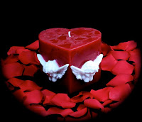 Red Heart Valentine Candle Wallpaper