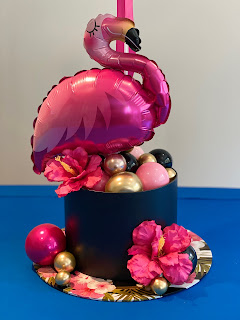 Before editing shot of Flamingo in a box design