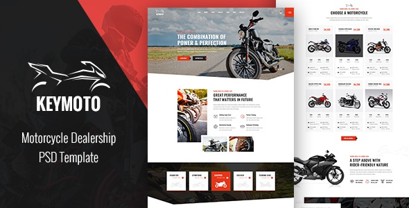 Best Motorcycle PSD Template