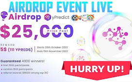 yPredict Airdrop of $5 USDT in $111 $YPRED token Free