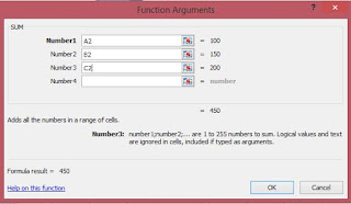 rumus penjumlahan dengan function argument