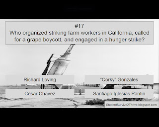 Who organized striking farm workers in California, called for a grape boycott, and engaged in a hunger strike? Answer choices include: Richard Loving, "Corky" Gonzales, Cesar Chavez, Santiago Iglesias Pantin