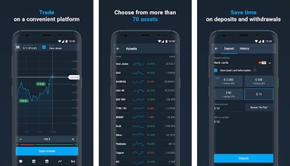Olymp Trade mobile application