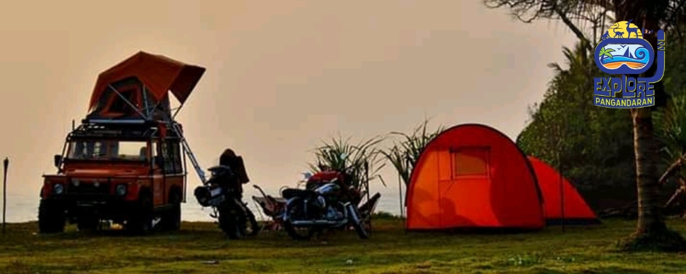 camping di tepi pantai madasari batu karas