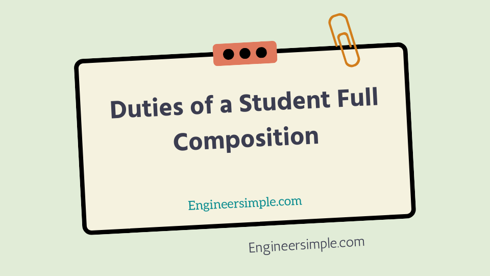 Duties of a Student Full Composition