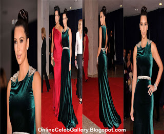 Kim Kardashian White House, Kim Kardashian Green Gown