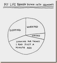 pie showing how much time for each thing in life