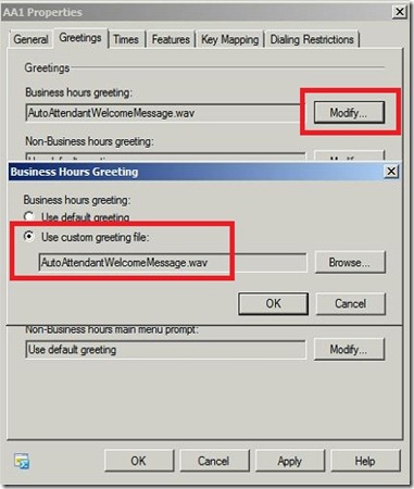 ExchUM - AA cust greeting - markup