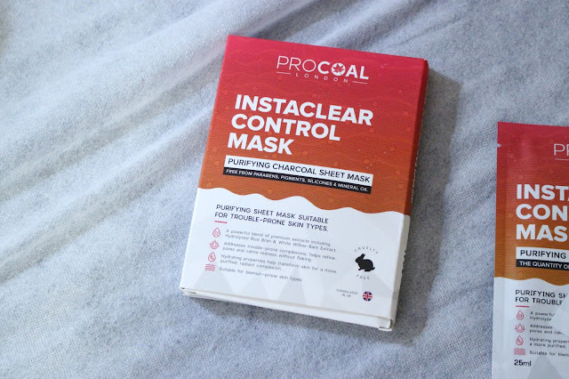 procoal blog review, procoal review, pro coal sheet mask review, pro coal brand, instaclear control mask 