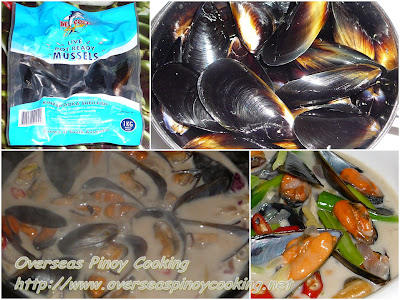 Mussels in Coconut Milk - Cooking Procedure