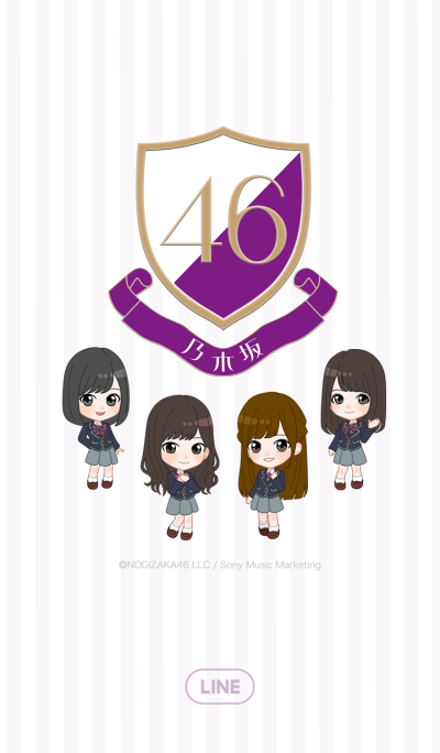 Line 个人原创主题 Nogizaka46 Cartoon Style