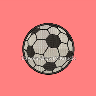 Soccer Ball Embroidery Design Applique