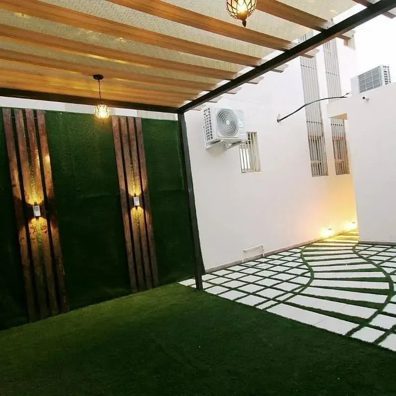 تصميم حدائق الرياض مظلة حديد