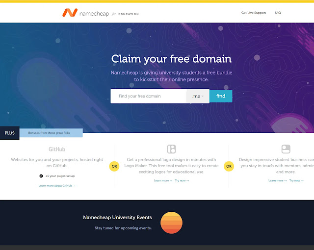 اسم نطاق مجاني .me من Namecheap