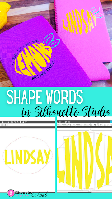 silhouette 101, silhouette america blog, shape words, word art, modify text