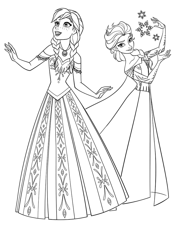 Desenhos para imprimir e pintar do Frozen