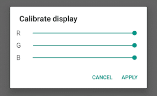 Calibrate Display | Kuze Android