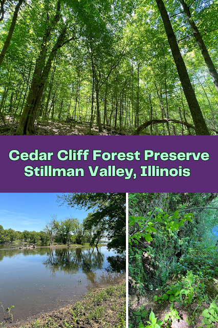 Cliff Views of the Rock River from Cedar Cliff Forest Preserve in Stillman Valley, Illinois