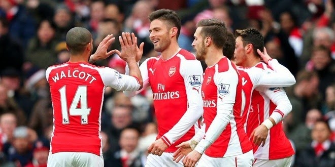 Arsenal Bergeser Ke Urutan Kelima Menang 5-0 Atas Aston Villa