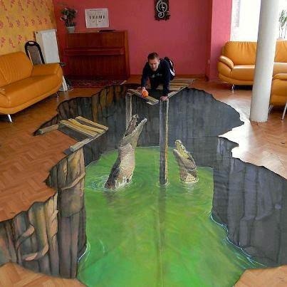 3D floor art self-leveling floor design