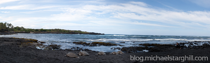 Black sand beach