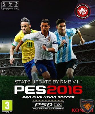 PES 2016 PSD Stats for PTE 4.1 (V1.1) by RMB Источник: http://pes-files.ru/