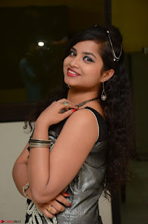 Shrisha Dasari in Sleeveless Short Black Dress At Follow Follow U Audio Launch 067.JPG