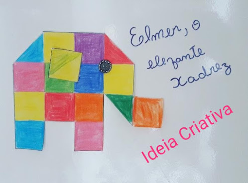 Atividade Educação Infantil Elmer, o elefante xadrez