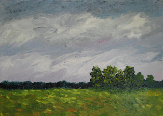 rural landscape original painting by atul pande