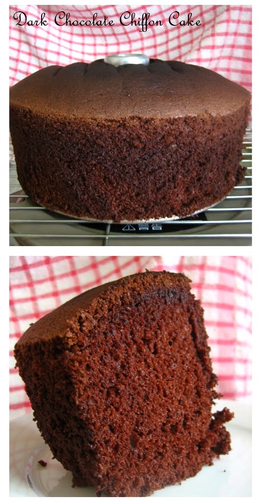 Dark Chocolate Chiffon Cake