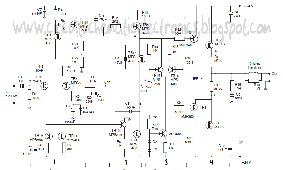 Power Amplifier Class-A circuit - Electronic Circuit