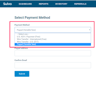 sulvo cpm ad network payment methods