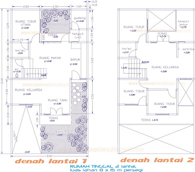 Desain Lantai Kamar Mandi on Mannusantara Design Indonesia  Desain Rumah Tinggal Dua Lantai Di Atas