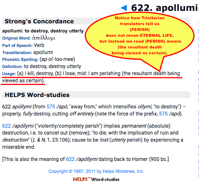 Strong's Concordance apollumi: to destroy, destroy utterly.