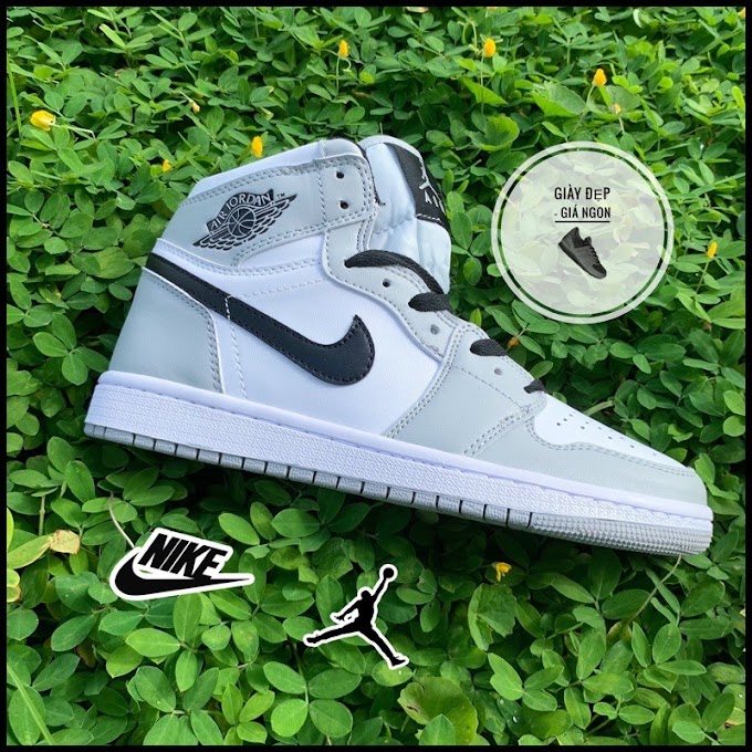 (Shop Giày Đẹp Giá Ngon) Giày jordan 1 retro high light smoke grey+ full box