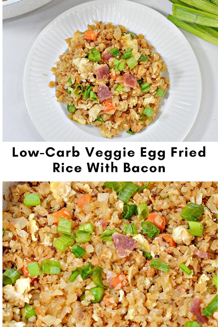 Low-Carb Veggie Egg Fried Rice With Bacon