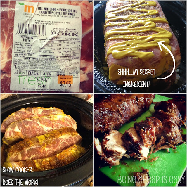 BBQ, Slow Cooker Meals, #SlowCookerMeals, Pork, Country Style Ribs