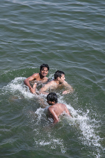 desi underwear boys bulge bathing varanasi photo